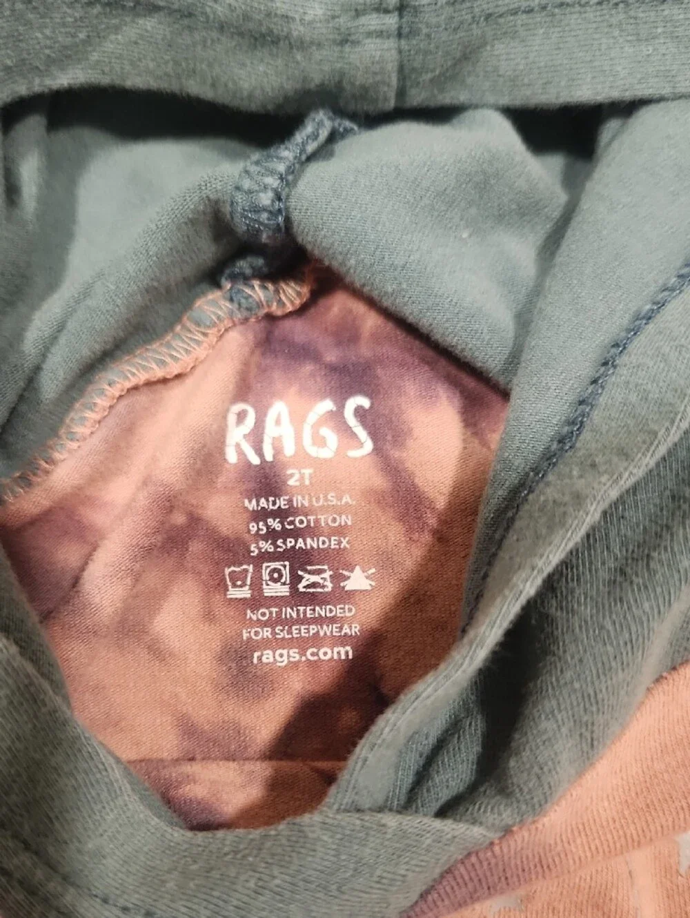 RAGS Kids Tie-Dye Hooded One-Piece Romper Galaxy Star